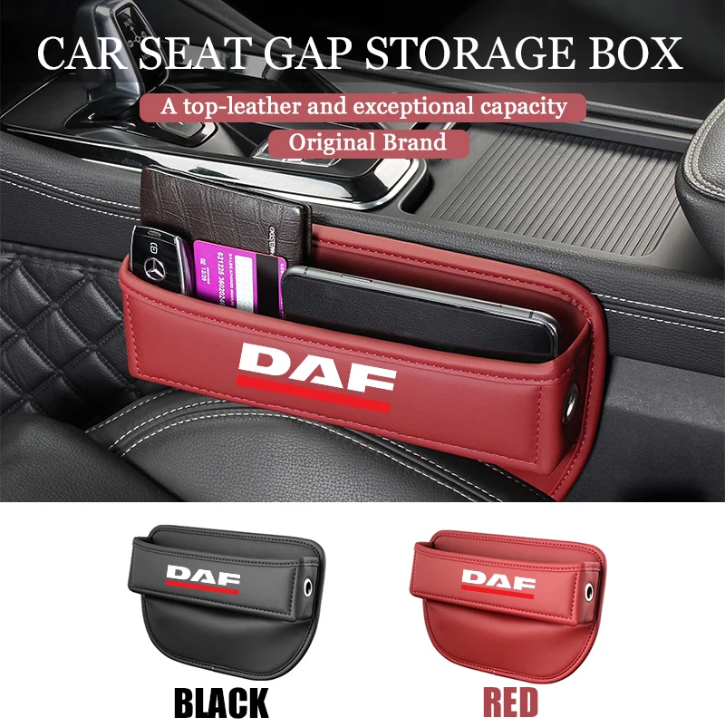 Autosedacie sedlovky Crevice Storage Box Bag Multifunkčné príslušenstvo pre nákladný automobil DAF XF 105 106 CF85 360 460 MX11 EURO 6 Príslušenstvo