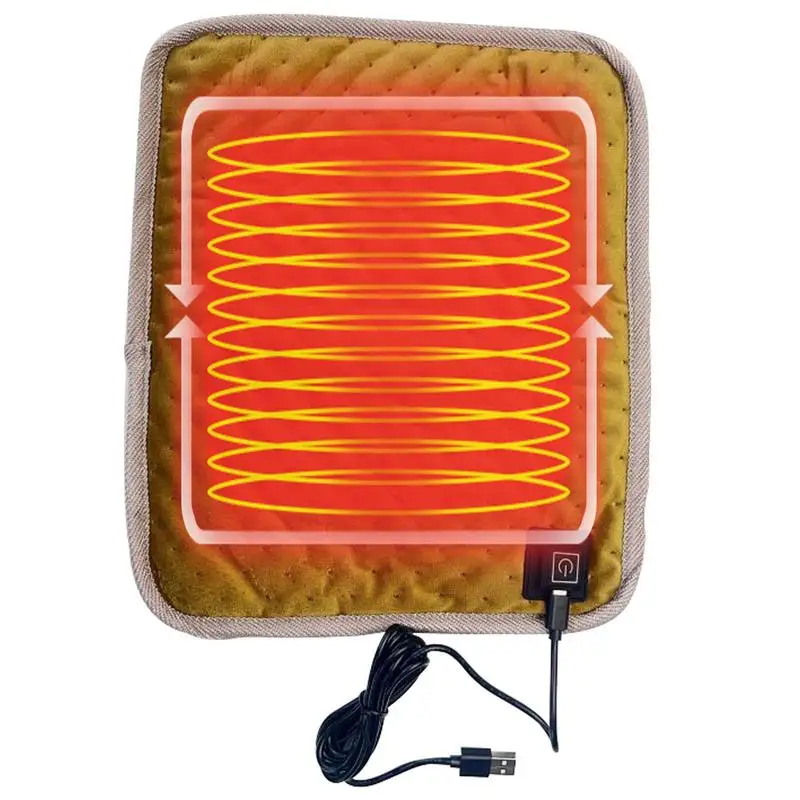 Autosedačka elektrická prikrývka pre zimné rybárske kreslo na rybárske kreslo vykurovanie na štadión Termálny vankúš s káblom USB typu C 30x25 cm