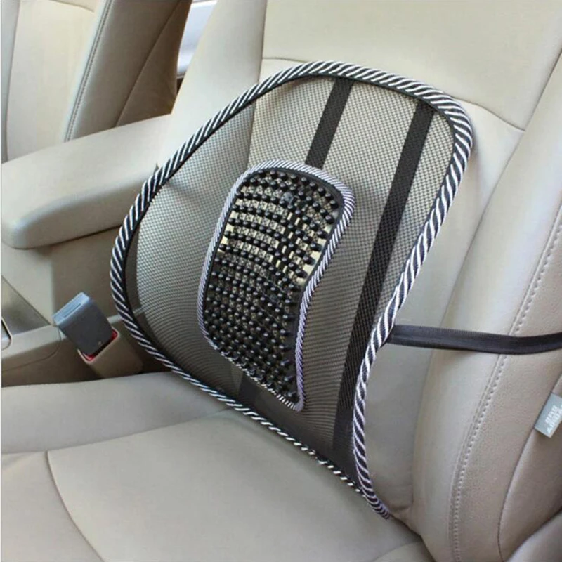 Autosedačka Kancelária Masáž back bedrové podpora sieťoviny Ventilát vankúšová podložka Čierna sieťka zadná bedrová vankúš pre vodiča automobilu