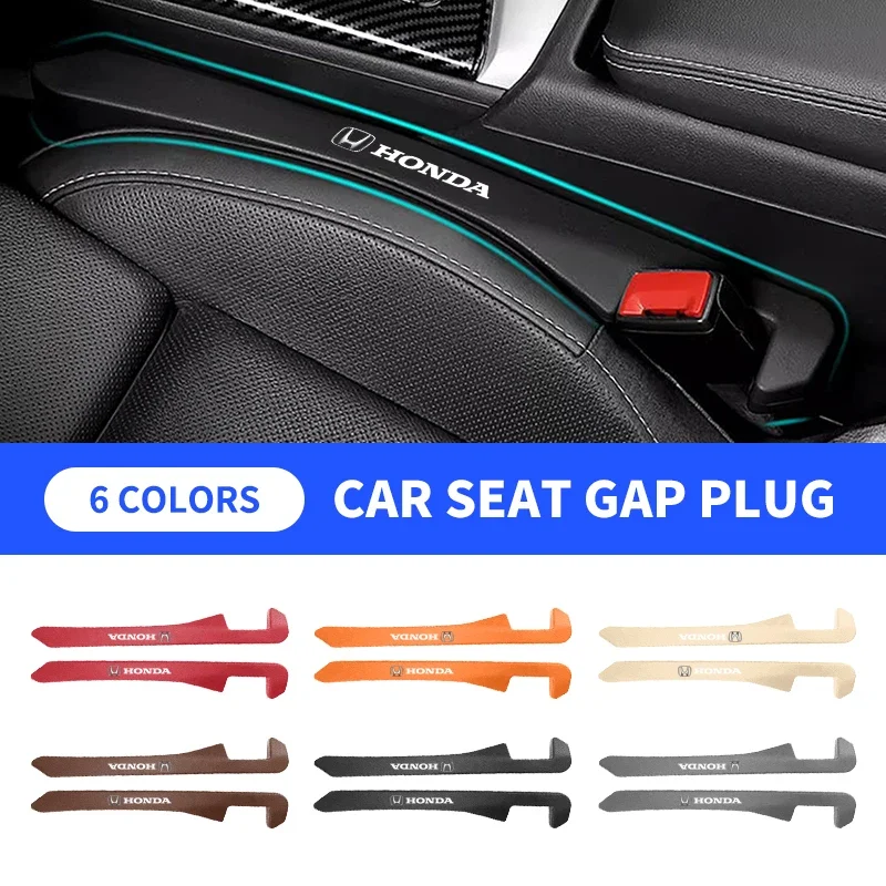 Autosedačky na bočné náplňové pásové pásové medzery Interiérové ​​dekorácie Dodávky pre Honda Civic Fit Jazz Accord Pilot Crv Odyssey Passport