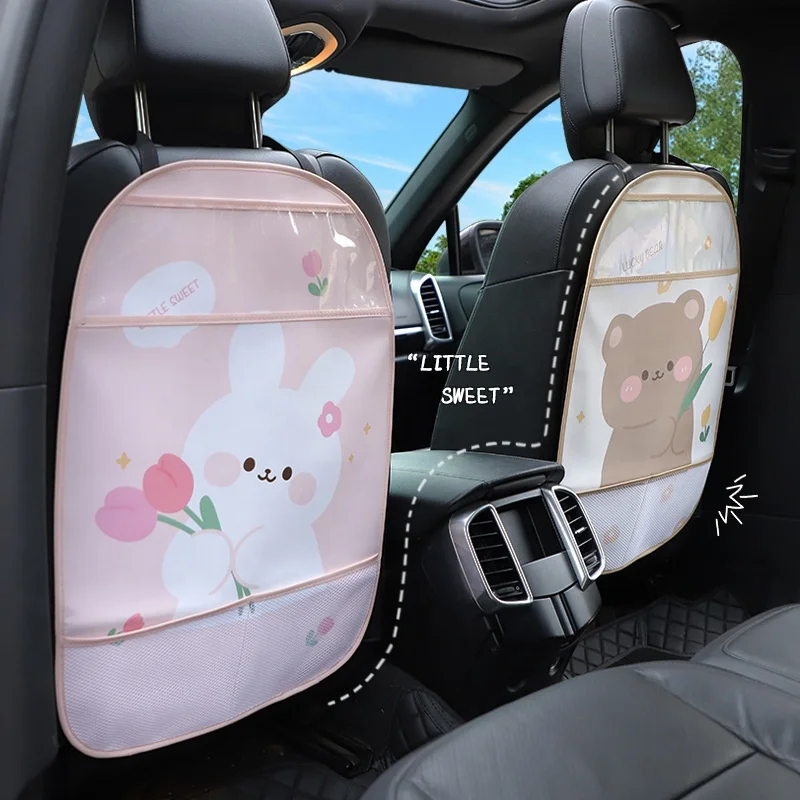 Autosede-Kick Mat Cartoon Car Anti-Dirt and Anti-Kick Protective Mat Create Creative Car Interior Supplies
