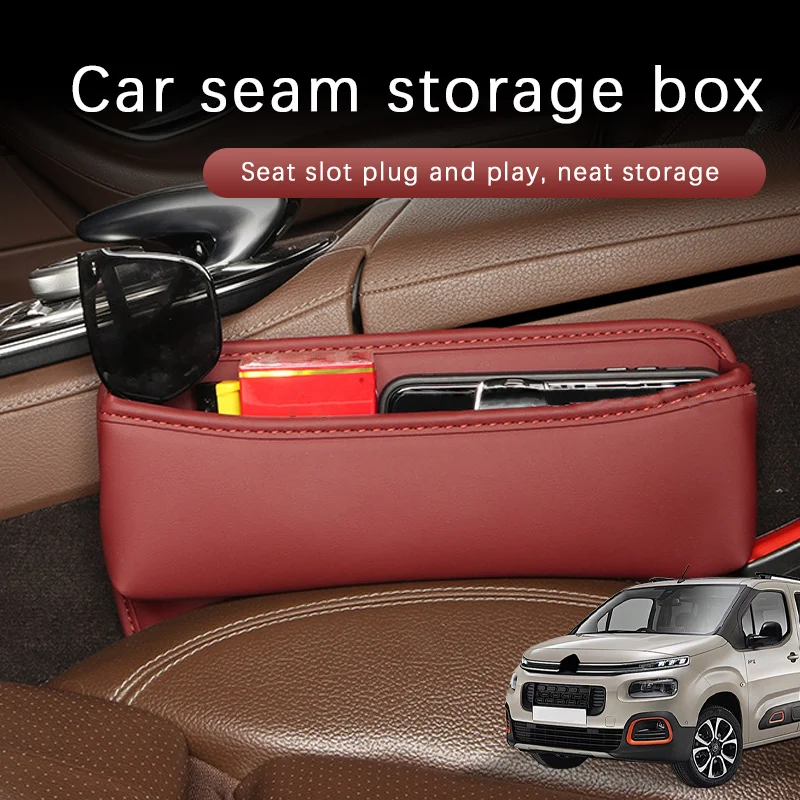 Autosedáková medzera slot na úložisko vrecko na vozidlo Interiér Storage vrecko na kožu s autami príslušenstvo pre Citroen Berlingo B9 Euovanans Saxo