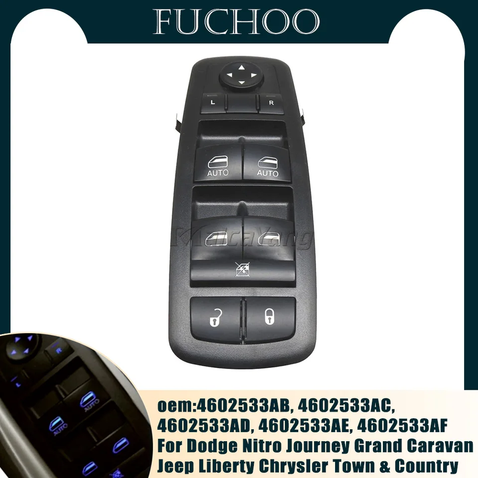 Autoálne doplnky predné ľavé elektrické napájacie ovládanie okien pre Dodge Nitro Journey Grand Caravan Jeep 4602533AB