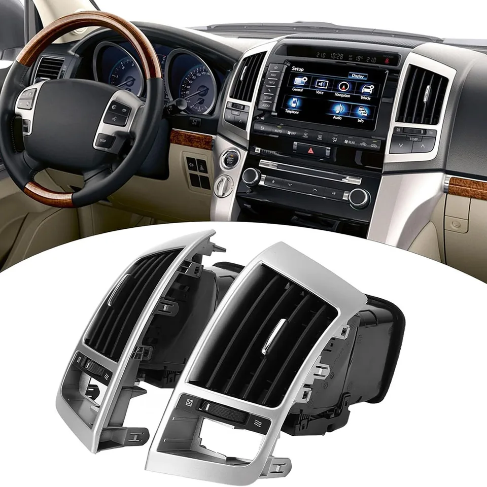 Autrový centrum ac výstupný vzduchový vetrací panel pre pozemok Cruiser LC200 2008 -2015 Vymeňte vzduchový vývod mriežky klimatizácie Venok