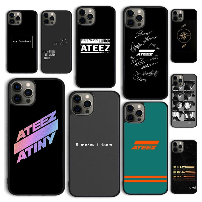 Autumu Ateez Logo Pase Puzdet pre iPhone 16 15 12 Mini 11 13 14 Pro Max SE 2020 Apple 6s 7 8 Plus Coque