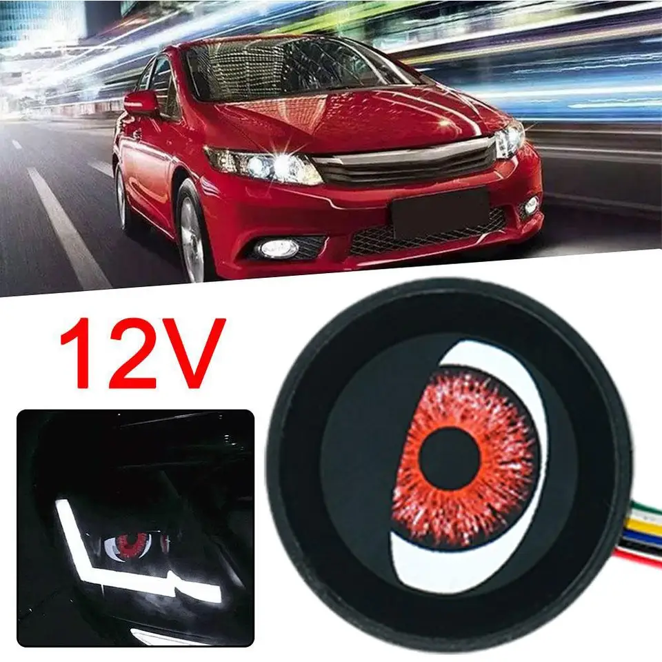 Autá Devil Eyes LED svetlá auta Dynamické blikanie svetlometov 3 palce 12 V auta WiFi Control Eyes Dodatočné súpravy Automatické príslušenstvo