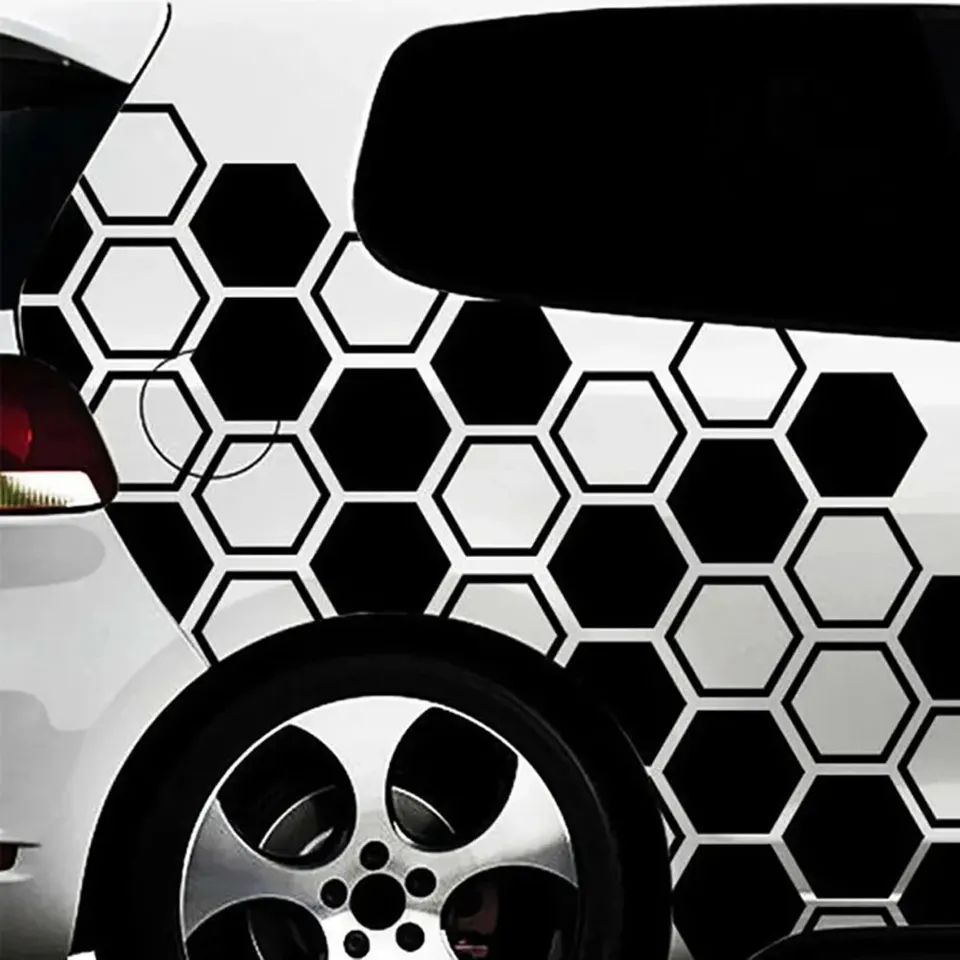 Autá grafika nálepka Kreatívne voštinové štýly autá bočná nálepka automatické dekorácie ladenie vodotesná modifikácia plástový nálepky