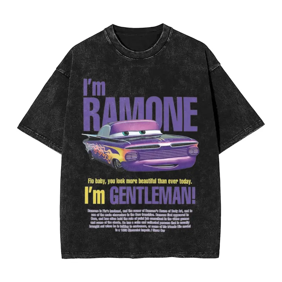Autá, ktoré si vyplavujú tričká na streetwear hip hop hop vintage tričko blesky McQueen Tees pre mužov