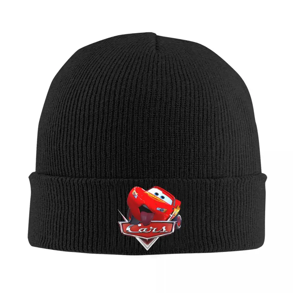 Autá osvetlenie mcqueen beanie klobúky Príležitostné čiapky Žena Mužský vonkajší športový pletený klobúk jesenný zimný dizajn elastický čiapka čiapky