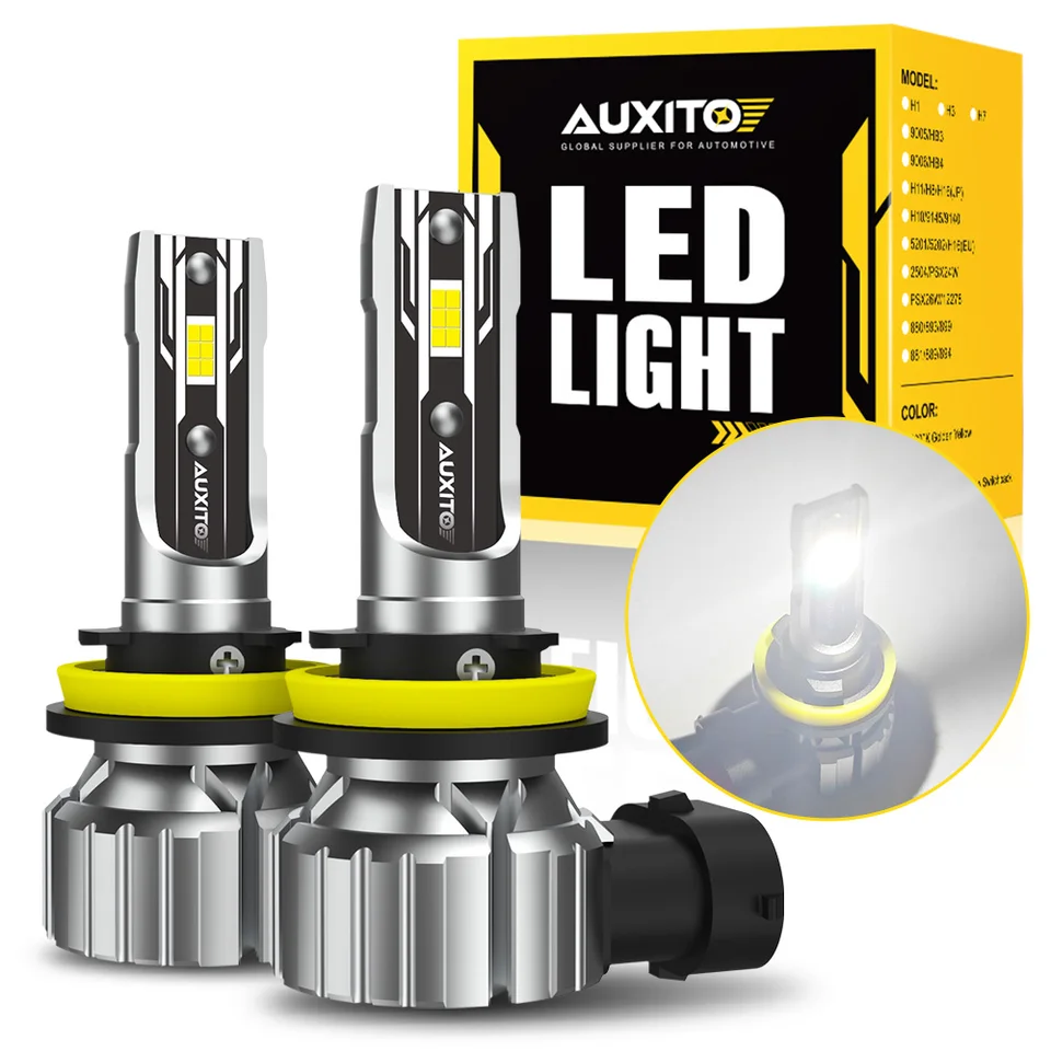Auxito 2ks H11 LED svetlomet žiarovky H8 H9 9005 HB3 9006 HB4 Mini veľkosti automobilových žiaroviek 16000LM pre Audi Ford Focus Jeep Renegade Honda
