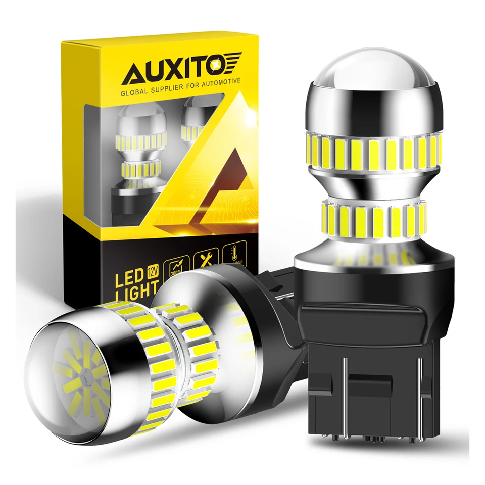 Auxito 2ks T20 LED biely Canbus žiadna chyba 7443 W21/W LED žiarovka Parking Positon Daytime Rad Automatické svetlo Automatické lampa 12V