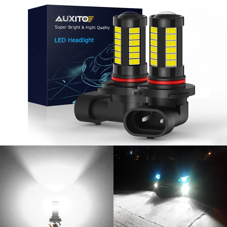 Auxito 2x 9005 9006 H9 H8 H11 LED hmlové svetlo PSX24W H10 H16JP HB3 HB4 LED hmlové žiarovka žiarovka 6000K Super jasné denné svetlo