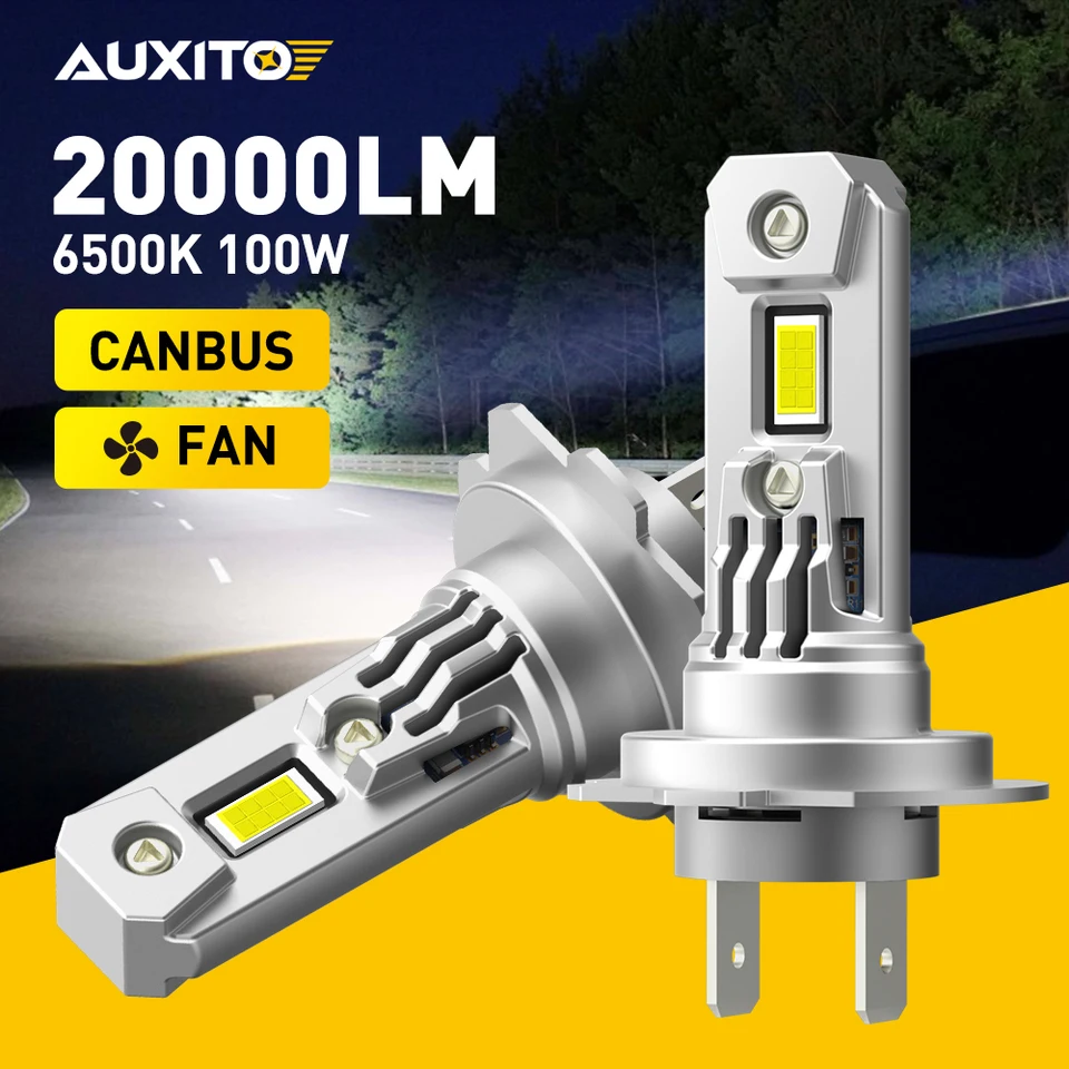 Auxito H7 Canbus LED žiarovka LED svetlomety pre Ford Focus Fiesta Galaxy Ranger Mazda 3 Mercedes W204 W211 H7 LED hlava LIVE LIGHT FREBE
