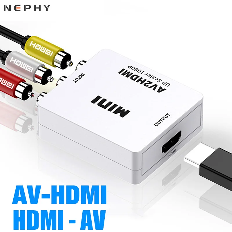 AV RCA na HDMI/ HDMI až AV Composite Converter 1080p CVSB Multi Out Adapter pre PS2 PS2 PS 2 3 4 5 TV box HD Video s vodičmi