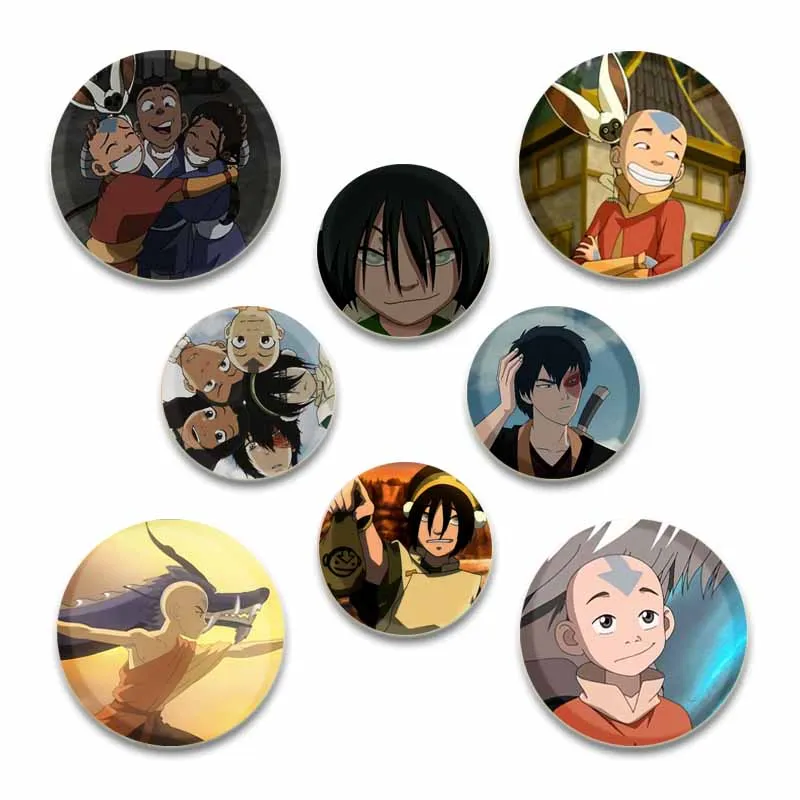 Avatar Posledný Airbender Anime Character Pin Cartoon Badge Buckle Gombes Broš