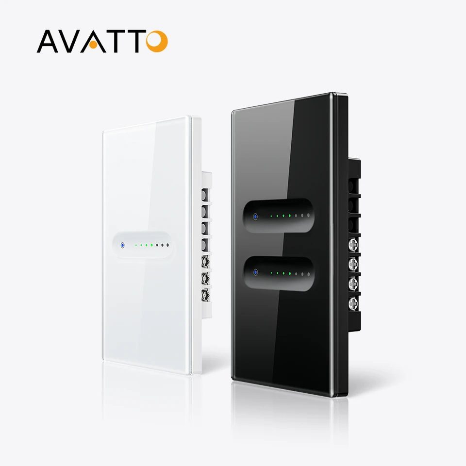 AVATTO TUYA WIFI SMART DOMER DOTATNÉ SVETLO SPÍNAJTE 1/2 GANG DOMALNÉ SLOŽKY SLTCELY SVETLOSLE PRÁCE S HOME ALEXA Google