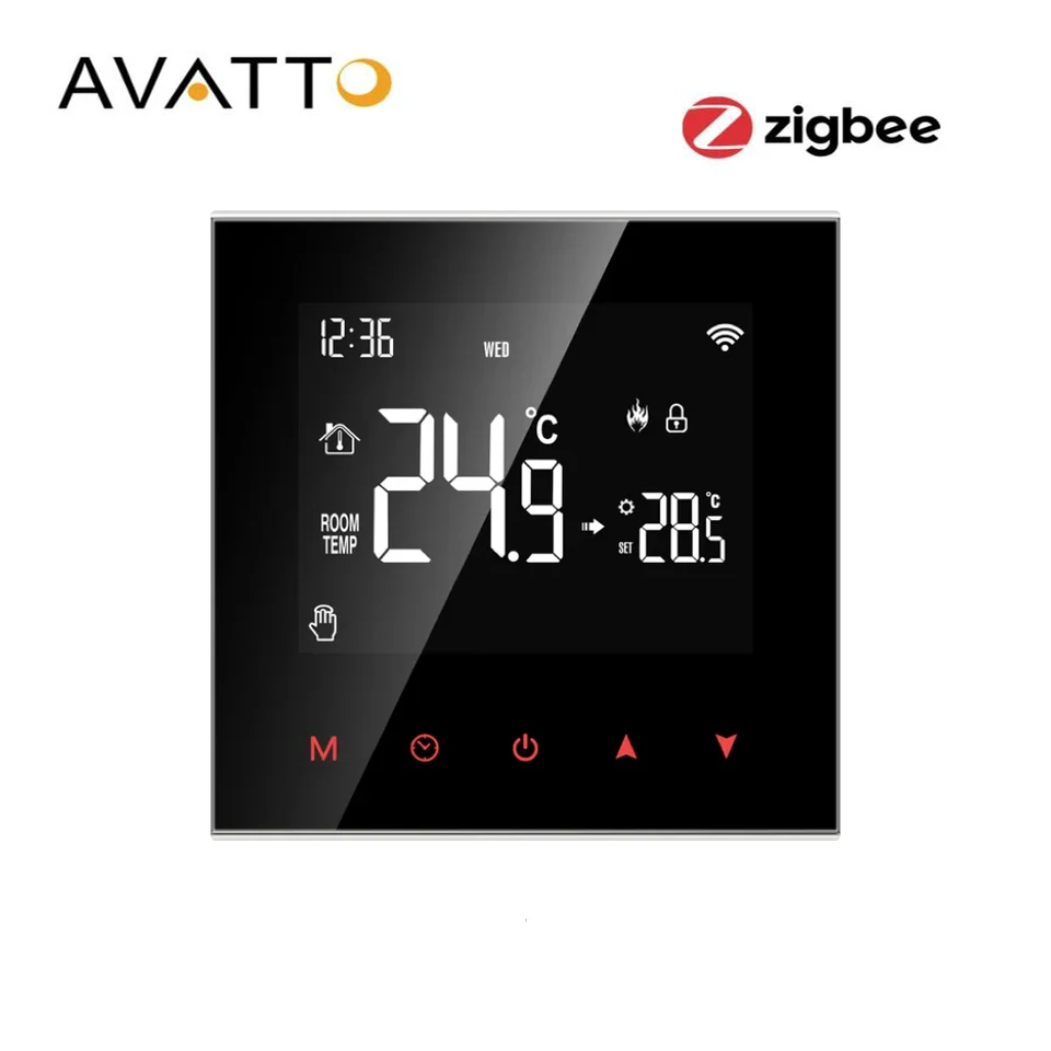 AVATTO TUYA WIFI SMART TERMOSTAT TEPLETNÉ ODPORUČKA PRE ELEKTRICKÉHO DLUKOVÉHO Voda/plynového kotla pre Yandex Alice Alexa