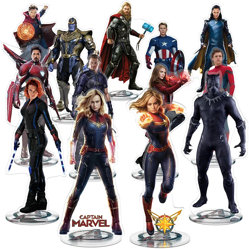 Avengers Iron Spider Man Marvel Film Acryl Model Model Plate Anime Desk Ozdobu Kľúčenka zobrazuje
