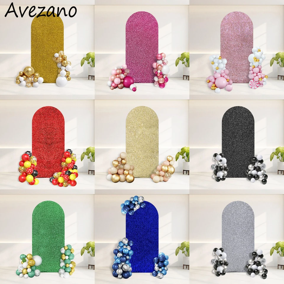 Avezano Spandex Arch Cover Cover Shimmer pozadie stena bábätko Svadobná sprcha k narodeninám podujatia párty dekorácie Photocall