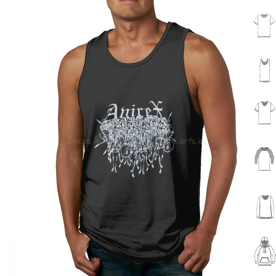 AVIREX Skellingtons TAMP TOPS Vesta bez rukávov HAUNTED MOUND sematary BLADEE I Love Haunted Mound Mound Haunted Drain Gang Gang