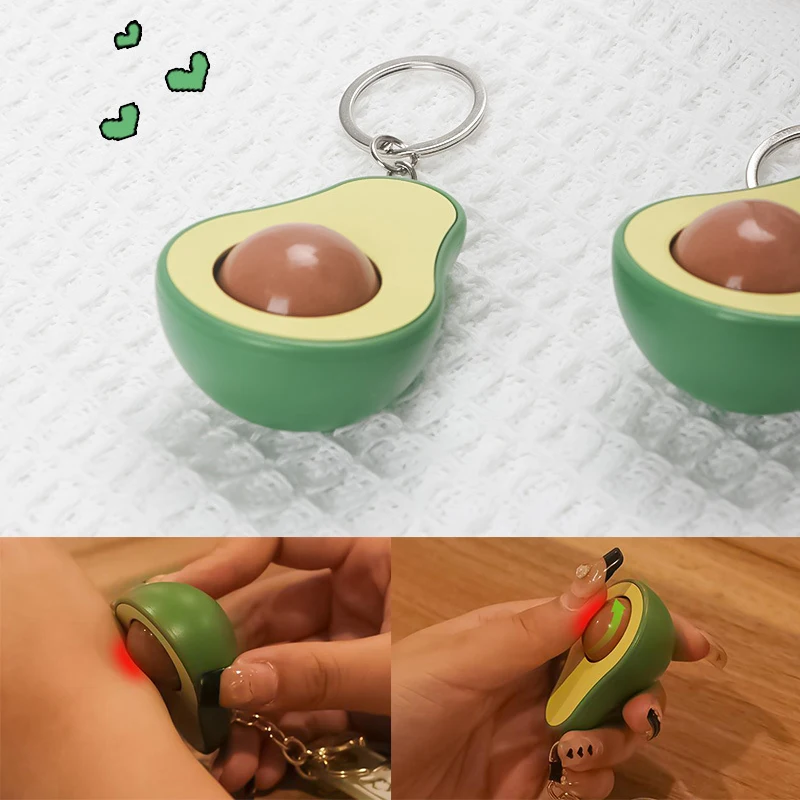 Avokádová masáž korálky Kľúčenky Kľúčenky Dekompresia hračiek Mini prstový krk Massager Zábavné ovocie Prívesok Creative Lanyard Kláves