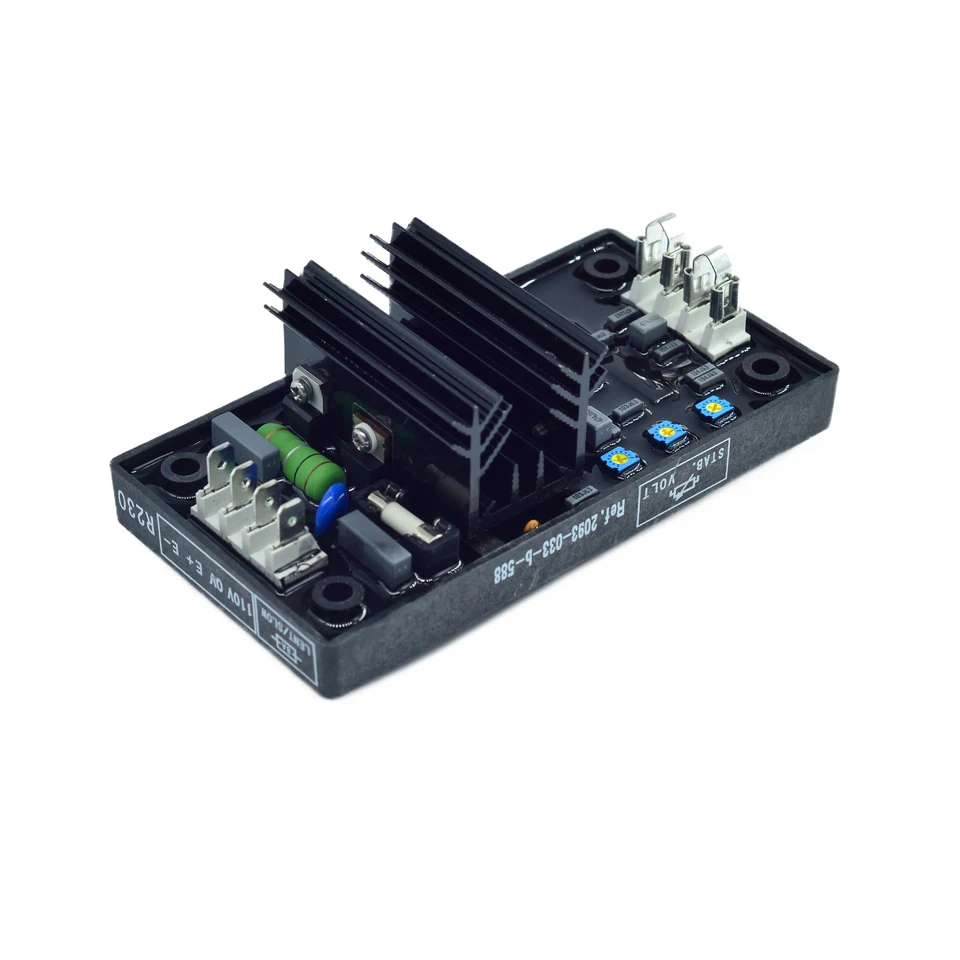 AVR R230 Generátor Automatické stabilizátory regulátorov regulátora napätia 220V 380V AC 3 fázový nastaviteľný prepínač