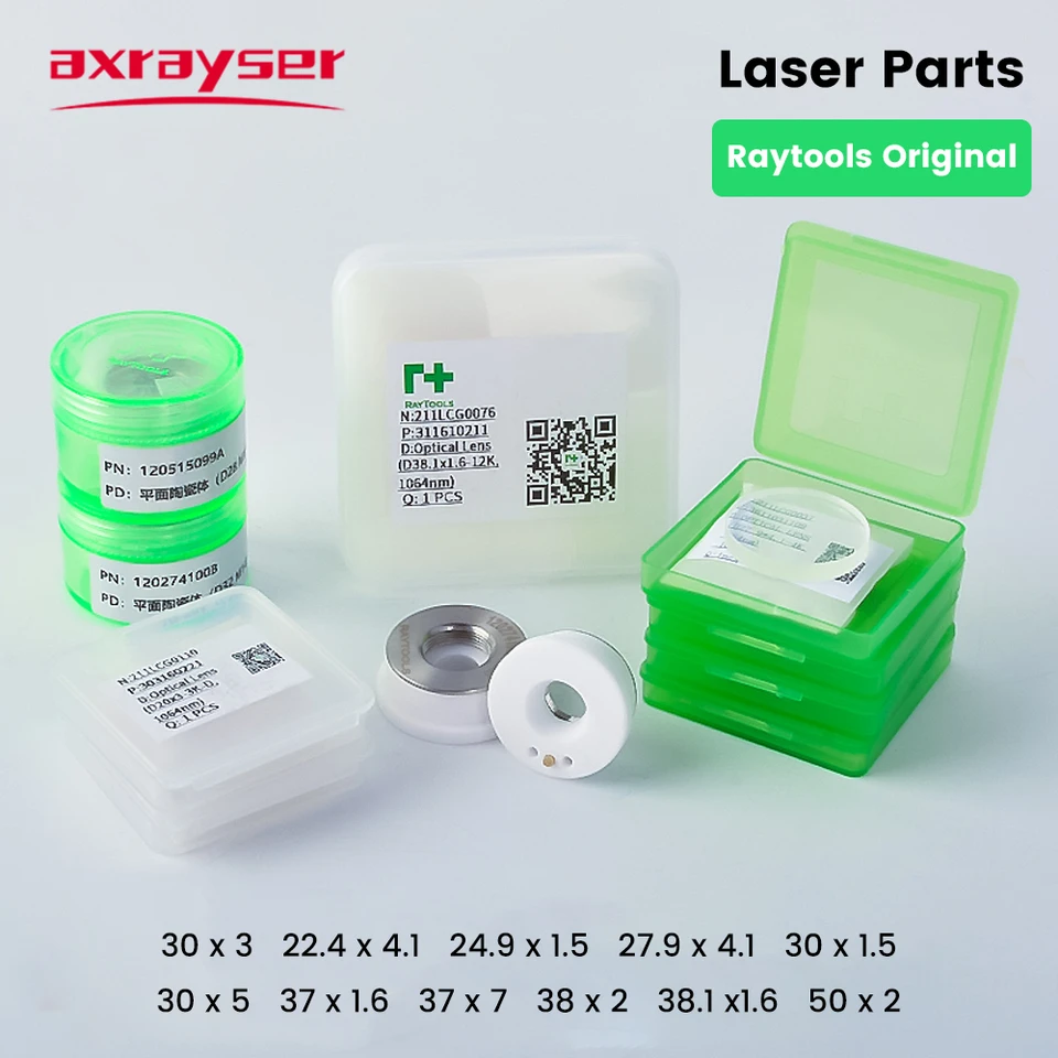 AxRayser Original Raytools Laser Ochranná šošovka Windows 27.9x4.1 24,9x1.5 37x7 laserová keramická 120274100b pre rezanie stroja