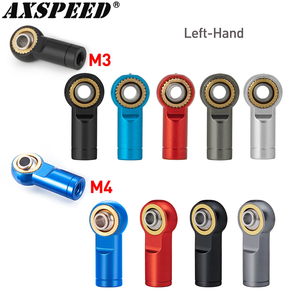 AxSpeed ​​10ks kov M3/M4 Link Tary Tod prúte koncový guľový kĺb konce pre axiálne SCX10 D90 Tamiya CC01 1/10