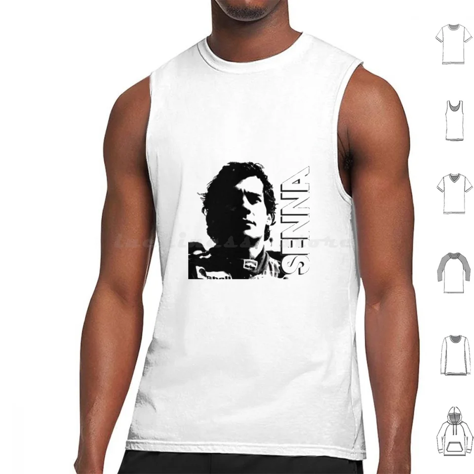 Ayrton Senna (4) Tank Tops vesty bez rukávov Senna Ayrton Senna Ayrton Racing Grand Prix Car Brazílske autá preteky Ayrton