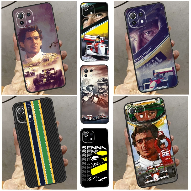 Ayrton Senna Racing for Poco X3 X4 X5 Pro F5 M5 F3 F4 GT Cover pre Xiaomi 13 Pro 12 11 Lite 11T 12T Pro Case