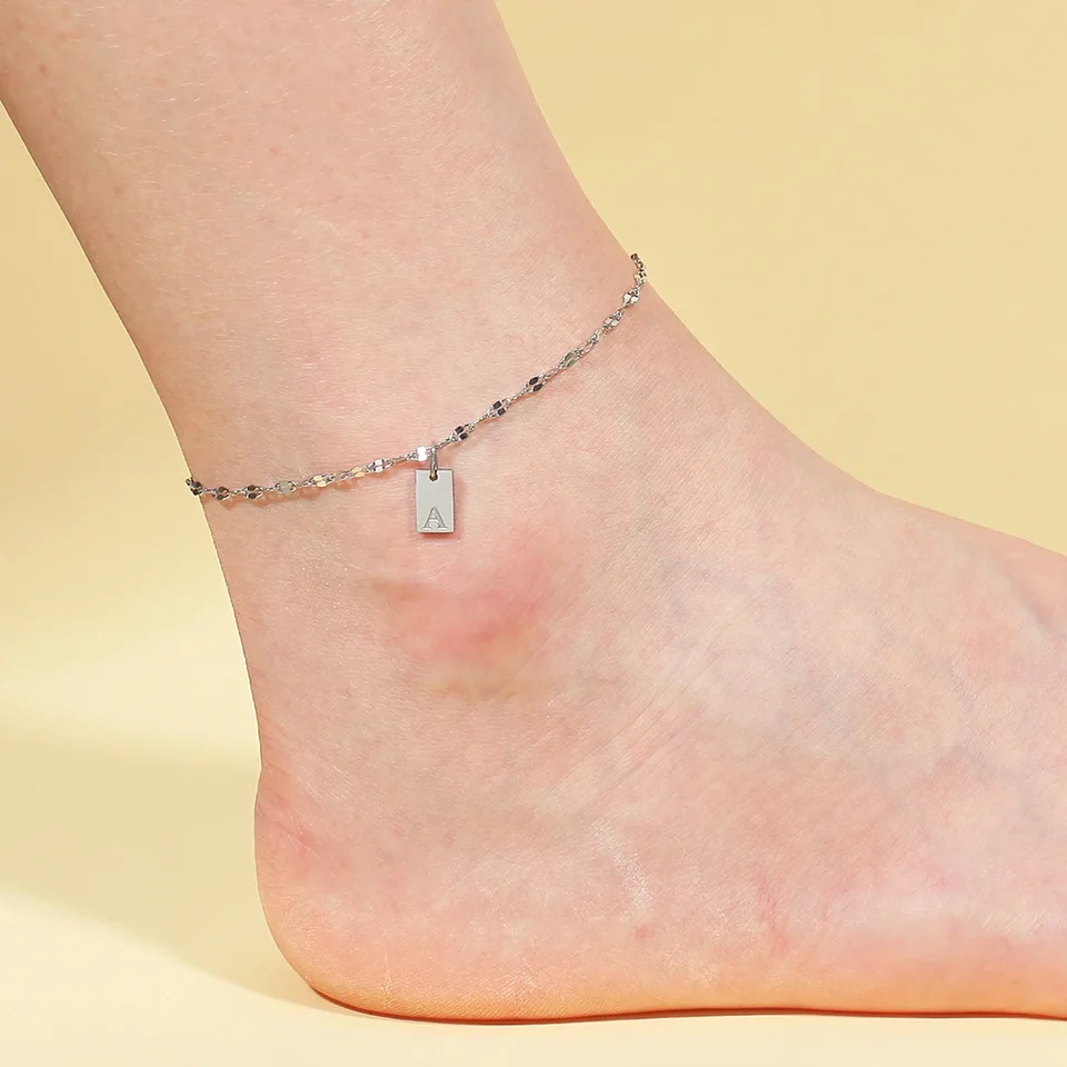 AZ 26 Korózia Počiatočný prívesok strieborná farebná reťaz pery členky Fashion letná pláž Party v štýle dámske šperky Veľkoobchod