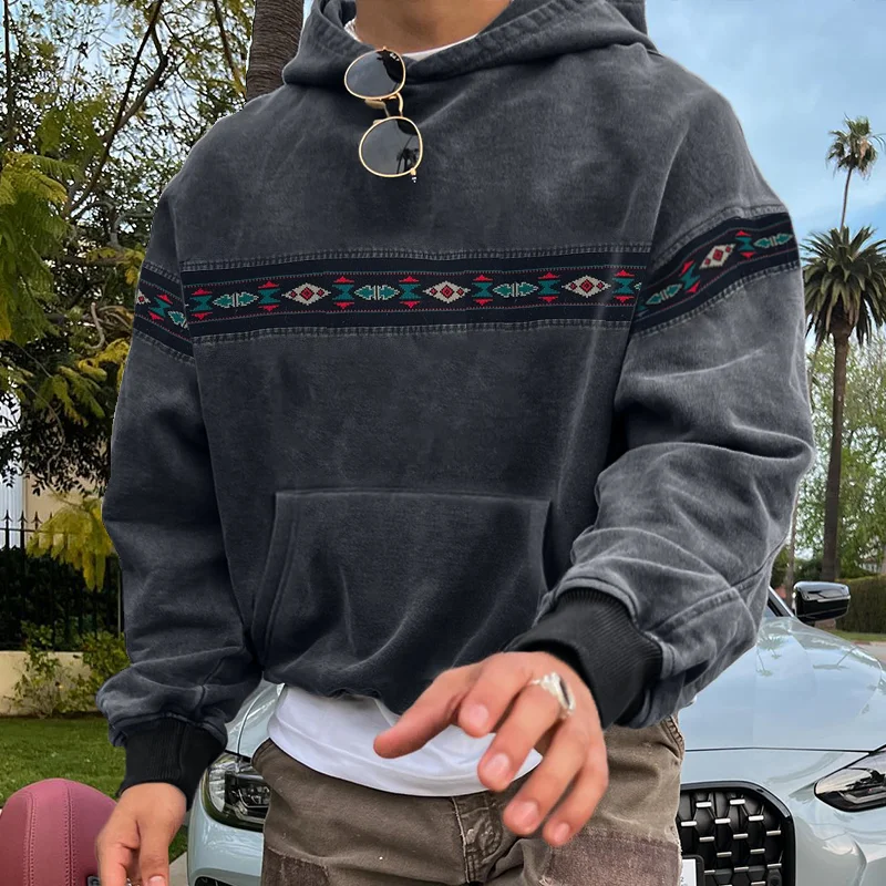 Aztec Vintage Hoodie Vintage Spring Men Oblečenie vrcholy Príležitostné pulvóvy Mikiny Pánske tlačiarenské mikiny SML 2xl 3xl