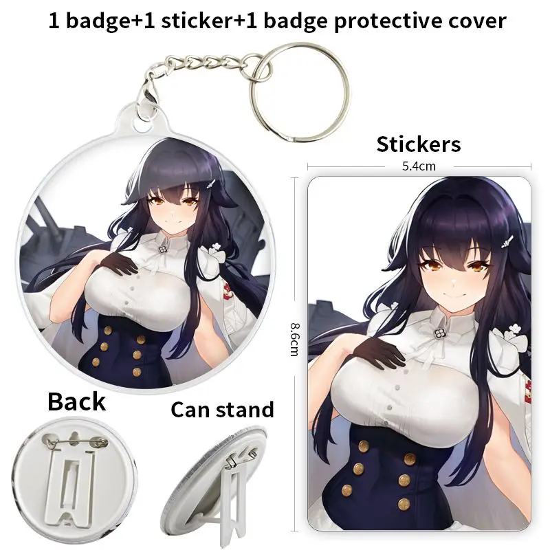 Azuma Azur Lane Anime Anime Game Game Soft Button Odznak Broš