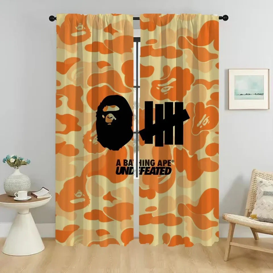 B-babky Závesy pre obývaciu izbu Závesť pre miestnosť 2 Panel Domáce interiérové ​​záclony Halloween dekorácie Odtiene