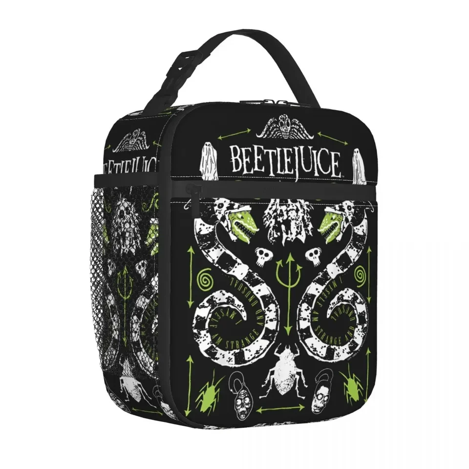 B-beetlejuice plagát Merch Izolovaný obedový taška na kancelársku halloween s taškou na úložné priestory prenosný chladič tepelného obeda