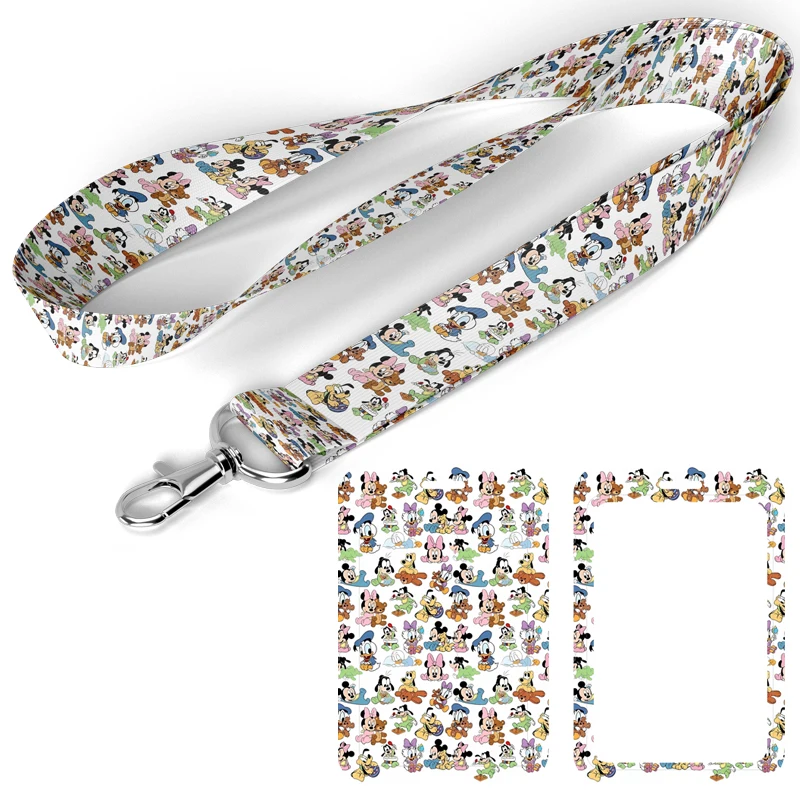 B1604 Cartoon Mouse ID držiak odznak Klávesový remienok Kľúčový remienok Držiak na kľúče visiace lano Keyrings Príslušenstvo Fahsion Suvenír Darček