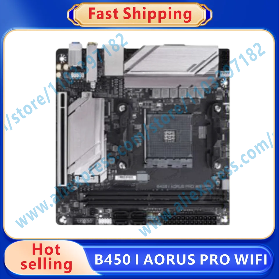 B450 I AORUS PRO WIFI AMD B450 AM4 2XDDR4 DIMM 32 GB PCI-E3.0 1XM.2 SATA3 USB 3.1 HDMI RJ45 MINI-ITX.
