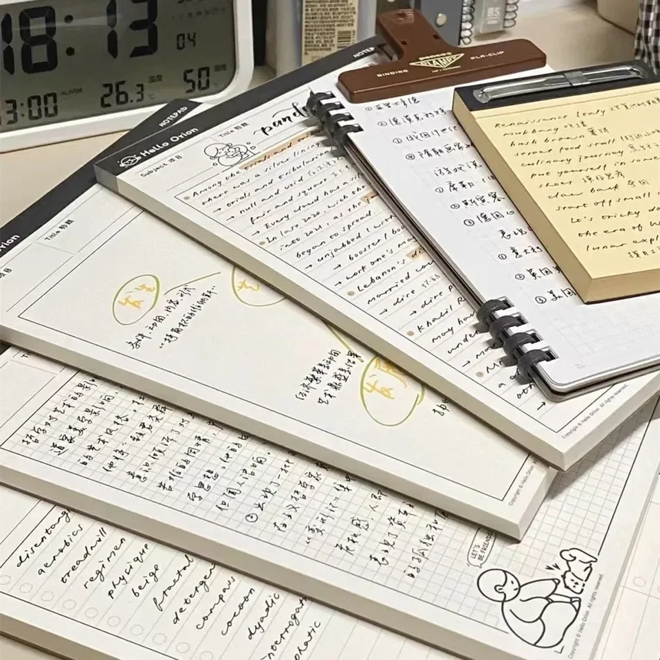 B5 slovná zásoba Learner Planner Book lepickej poznámky Agenda Draft