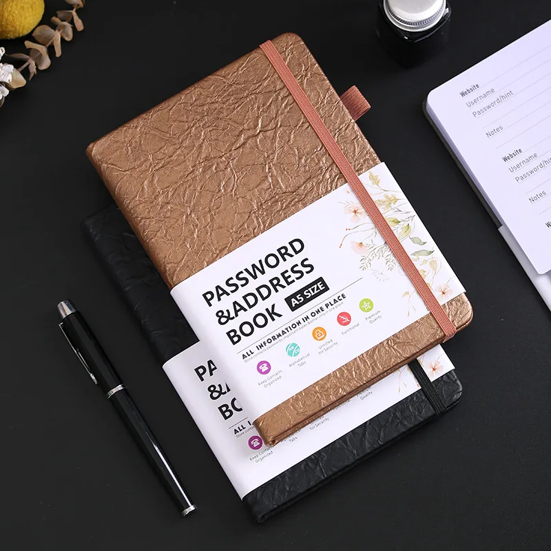 B6 Adresa Heslo Notebook Password Keeper Journal Organizátor pre organizátor pre počítačovú internetovú adresu Logins Office Home