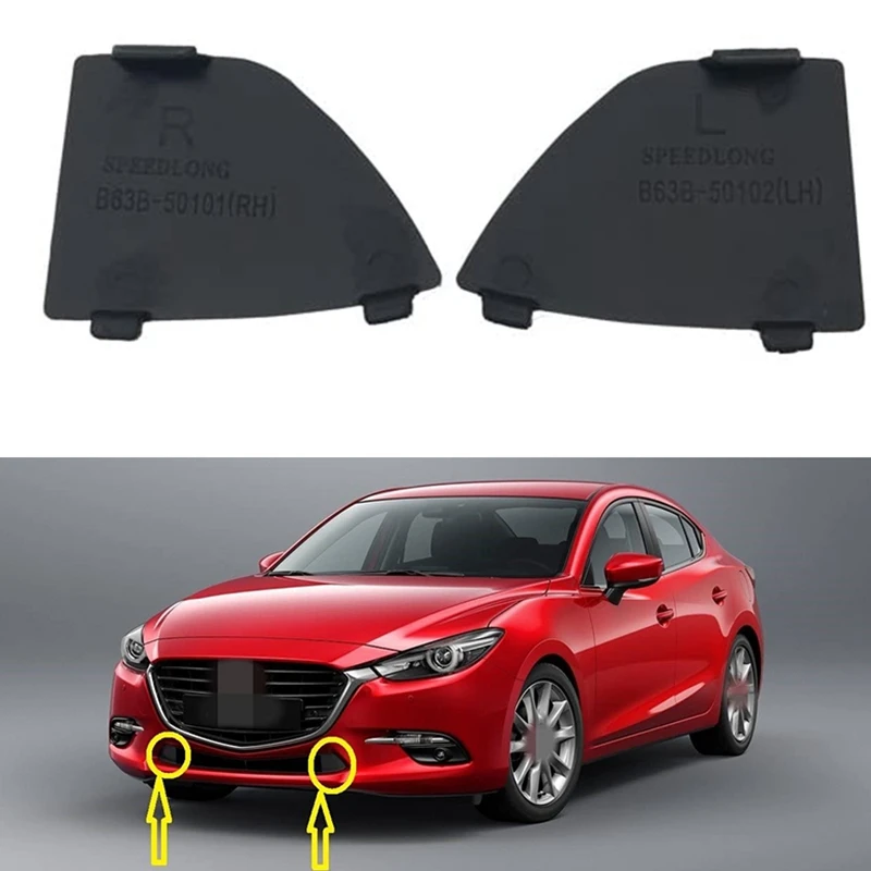 B63B-50-101 B63B-50-102 Predný dolný nárazník vlečný háčkovač očné kryty mriežky pre Mazda 3 2017-2018