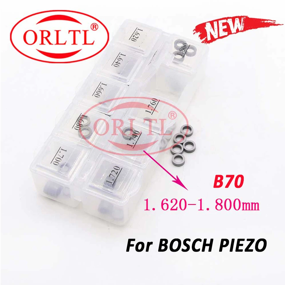 B70 Tesienky Veľkosť 1,62-1.80 mm piezo injektorová dýza Upravte podložku na opravu dieselovej nafty pre dieselovú motor