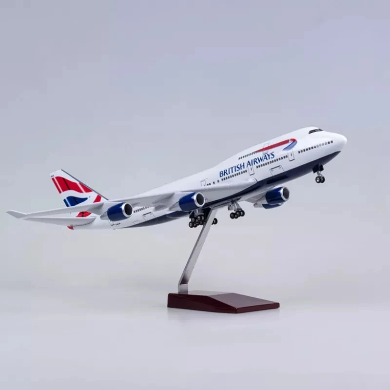 B747 British 1/160 Model letúna vo veľkom meradle 47 cm modelu letúna pre dospelých pre modelovú rovinu dospelých 747 so stojanom pre letectvo