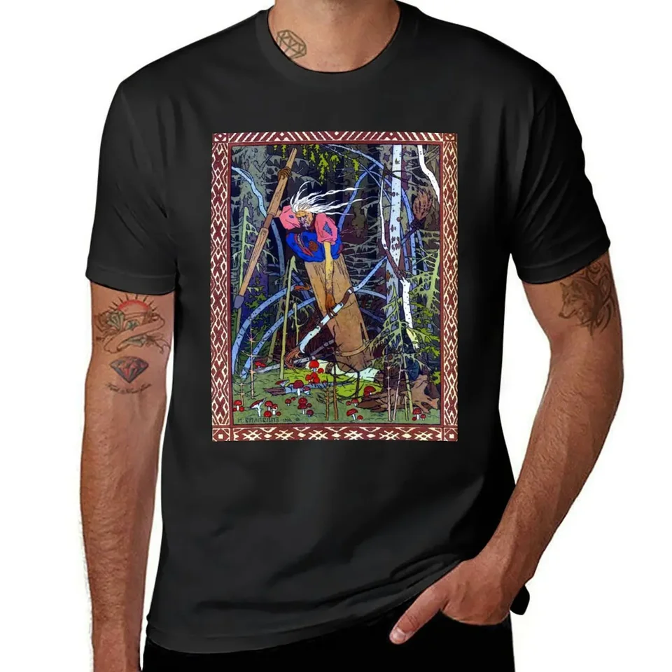 Baba Yaga v malty - Vasilisa The Beautiful - Ivan Bilibin 1899 Tričko vznešené dizajnérske košele pánske košele balenie