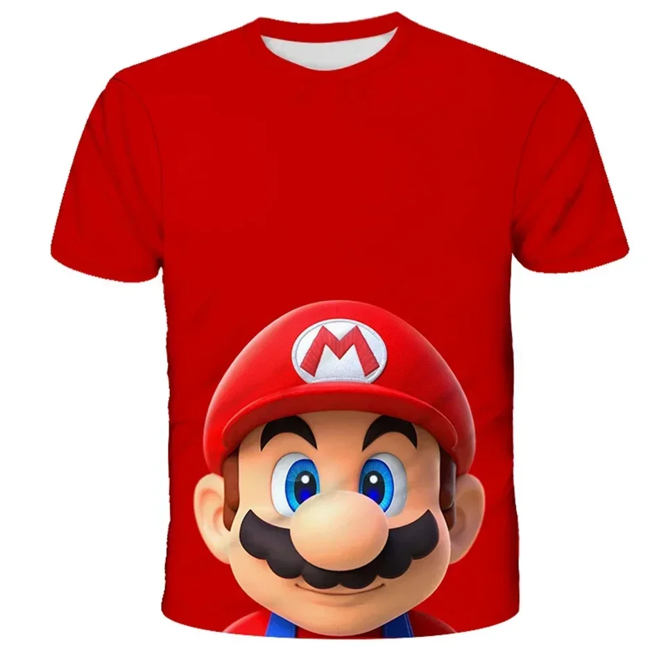 Baby Boy Super Marios Tshirt Kids Anime letný módny módny detský kreslený chlapec Dievčatá One Piece tričká Sonic Marios krátke rukávy