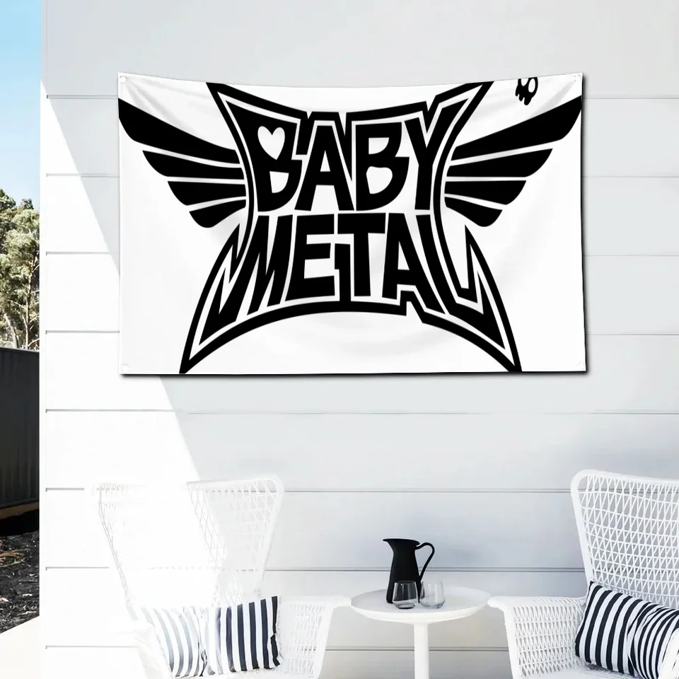 Babymetal Flaga Funny Flags for Izby Domáce dekorácie položky Vlastné vlajky a bannery reklamná vlajka hrdosti na zavesenie roztomilej izby dekor