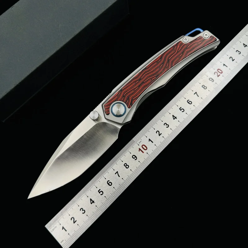 Bacock Toucan Skladacie nože VG10 oceľový titánový rukoväť rukoväte vonkajšie kempingy Rybolov pre prežitie Nástroj EDC