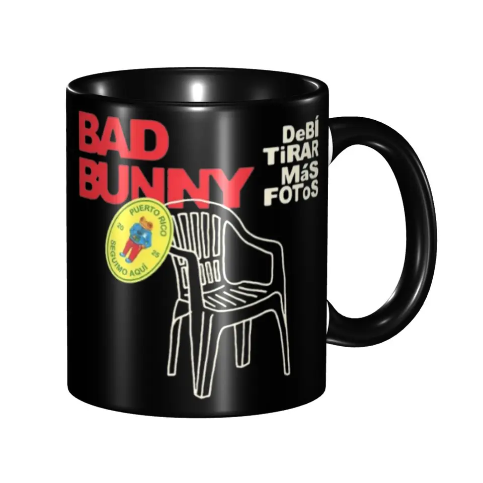 Bad Bunnys Debi Tirar Mas Fotos Nové album kávové hrnčeky Novinky pohár pre spálne