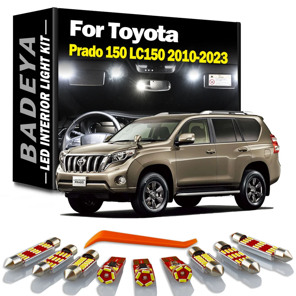 BADEYA 16PC SIGNAL LAMP pre Toyota Prado 150 LC150 2010- 2019 2020 2021 2022 2023 LED interiérová mapa dvere kufra Sunvisor Light Kit