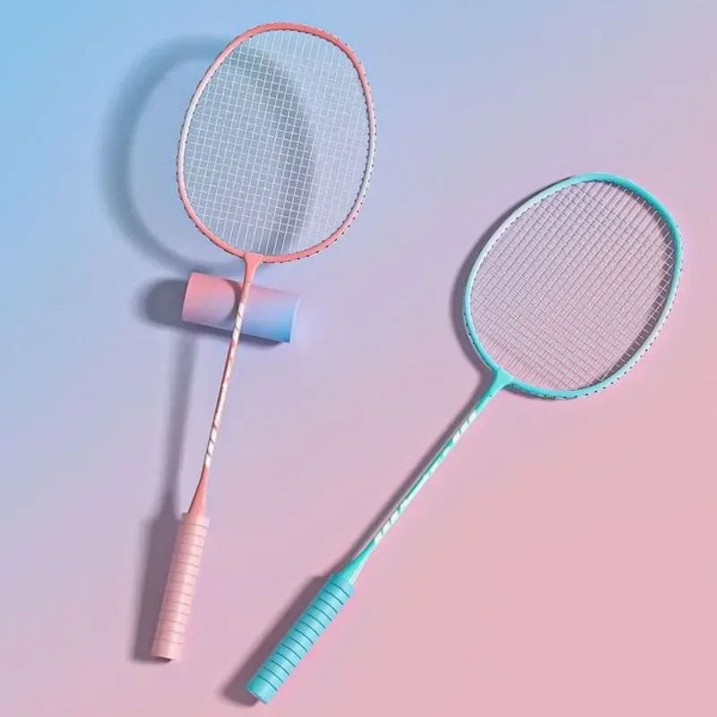 Badmintonová raketa Športový prenosný vysokokvalitný vysokokvalitný vysoký elasticita odolný dvojitý vstup zliatiny badmintonová raketa