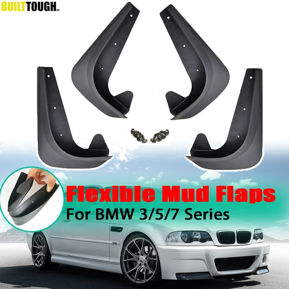 Bahenné klapky Splash Guards Mudguards pre BMW 3 5 7 Series E30 E30 E90 E91 E92 E93 E60 F10 F11 G30 E38 E65 F01 M Sport F31